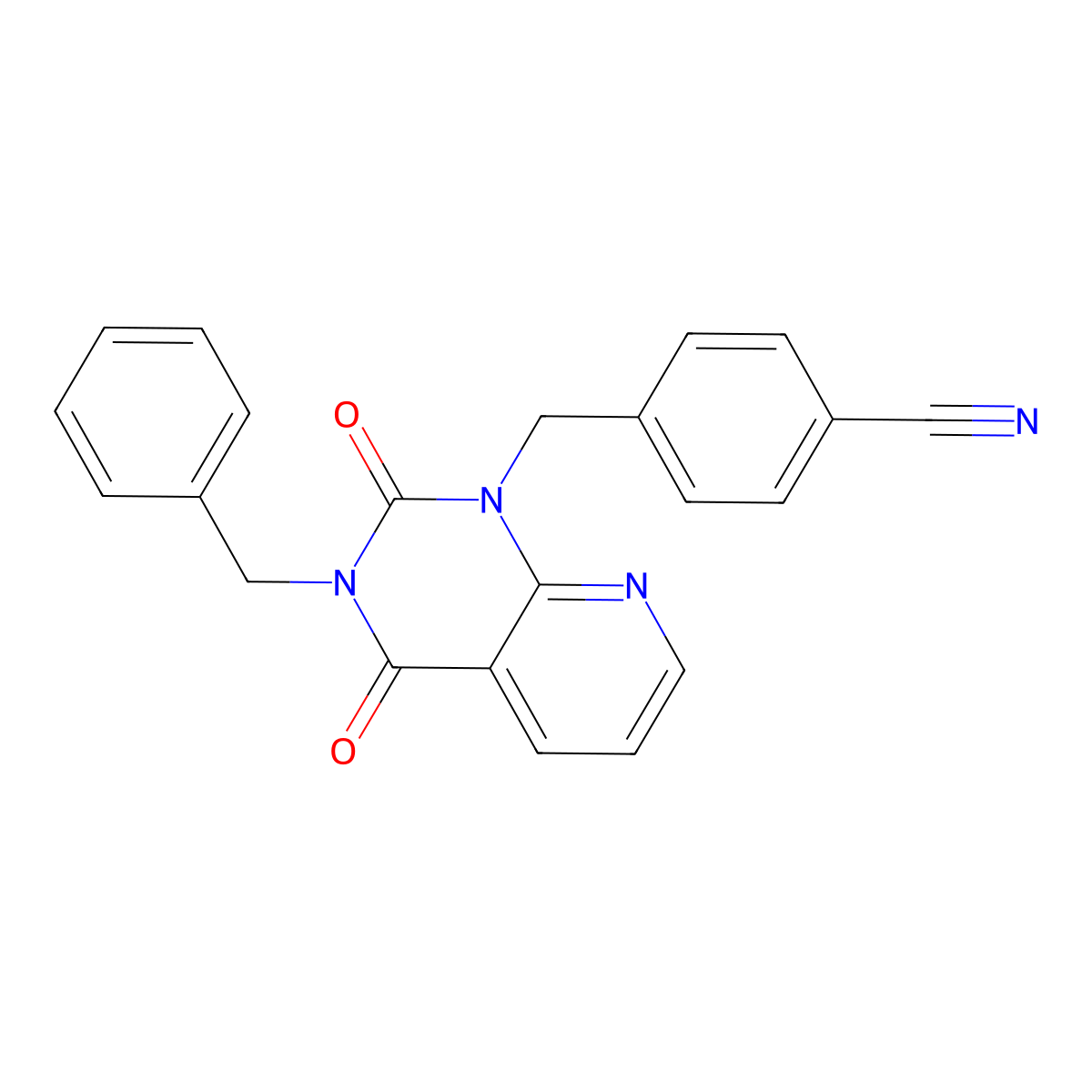 4-({3-benzyl-2,4-dioxo-1H,2H,3H,4H-pyrido[2,3-d]pyrimidin-1-yl}methyl)benzonitrile molecular structure, CAS 2097919-21-4