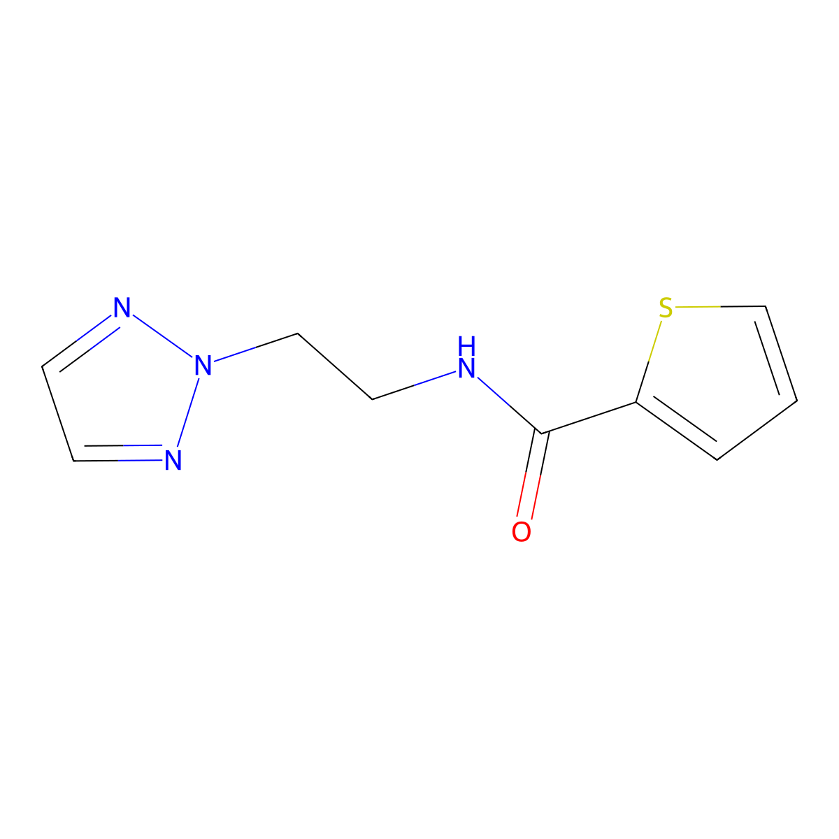 N-[2-(2H-1,2,3-triazol-2-yl)ethyl]thiophene-2-carboxamide molecular structure, CAS 2097919-59-8