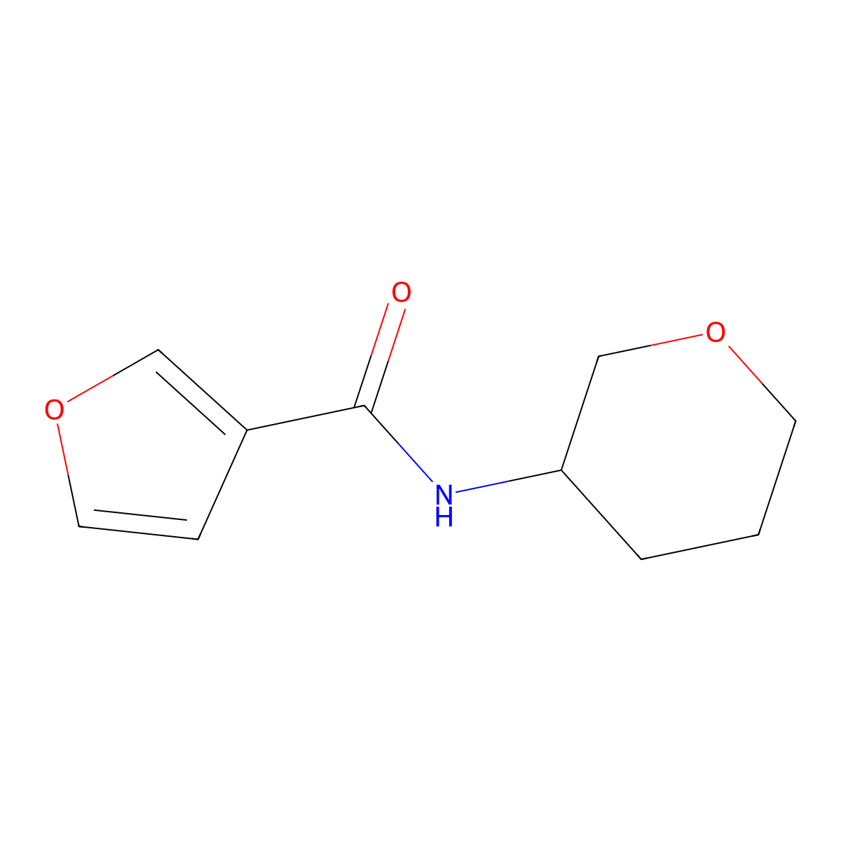N-(oxan-3-yl)furan-3-carboxamide molecular structure, CAS 2097919-60-1