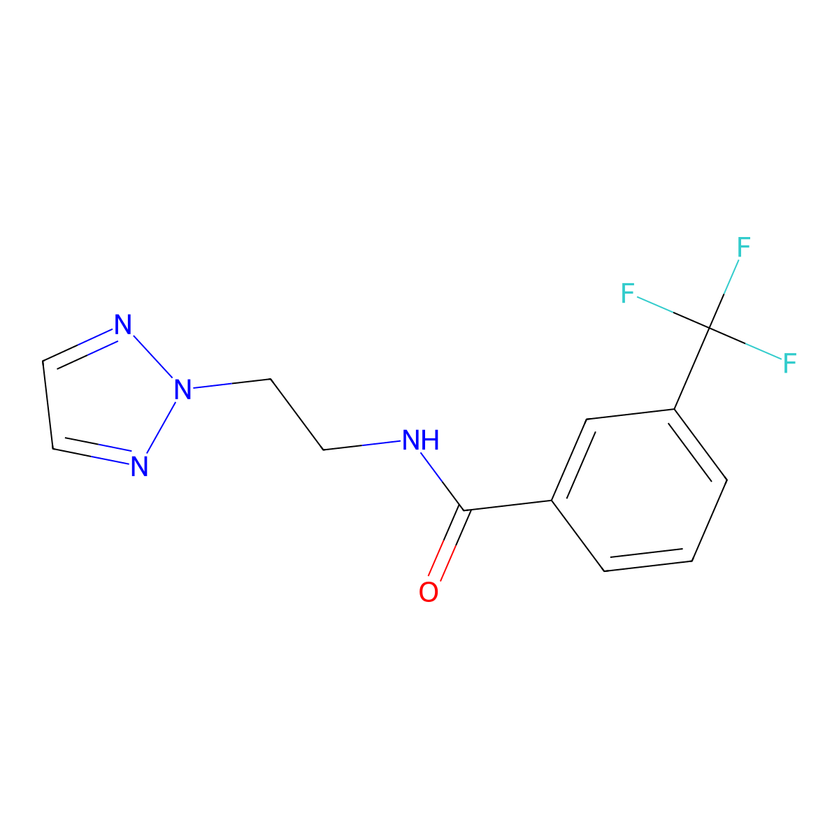 N-[2-(2H-1,2,3-triazol-2-yl)ethyl]-3-(trifluoromethyl)benzamide molecular structure, CAS 2097919-75-8