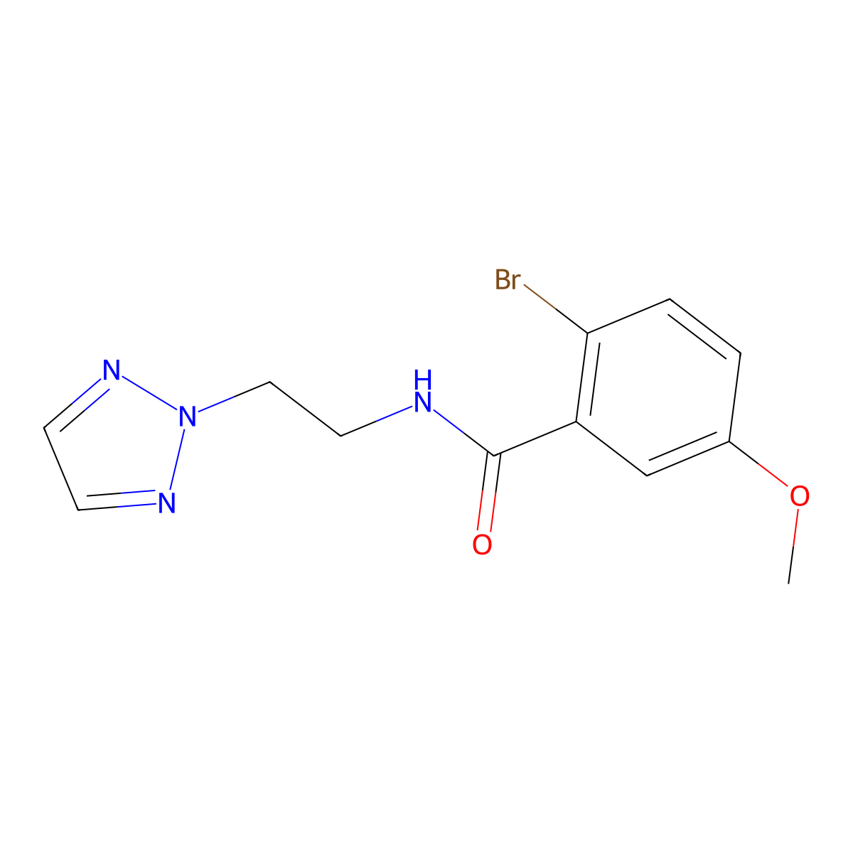N-(2-(2H-1,2,3-triazol-2-yl)ethyl)-2-bromo-5-methoxybenzamide molecular structure, CAS 2097919-89-4
