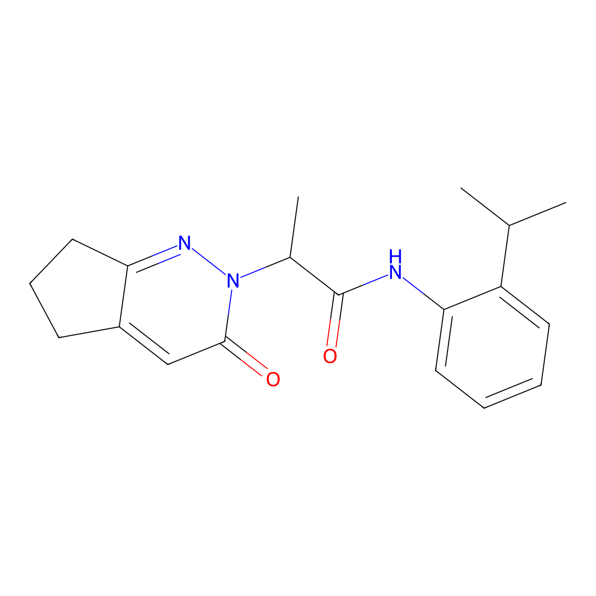 N-(2-isopropylphenyl)-2-(3-oxo-3,5,6,7-tetrahydro-2H-cyclopenta[c]pyridazin-2-yl)propanamide molecular structure, CAS 2097919-93-0