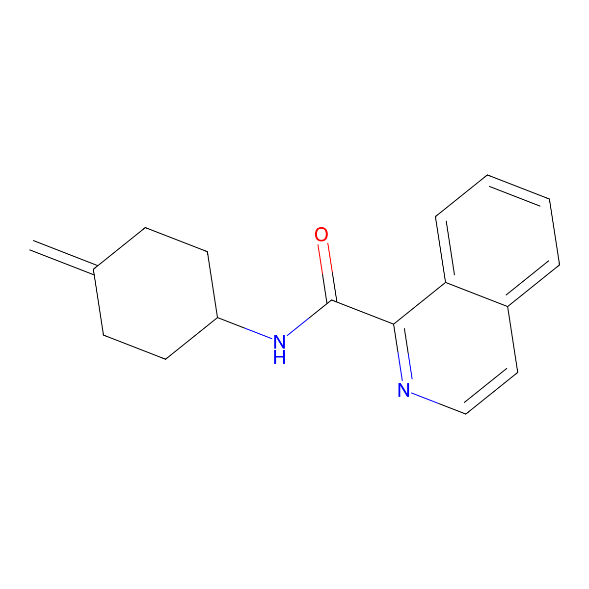 N-(4-methylidenecyclohexyl)isoquinoline-1-carboxamide molecular structure, CAS 2097919-98-5