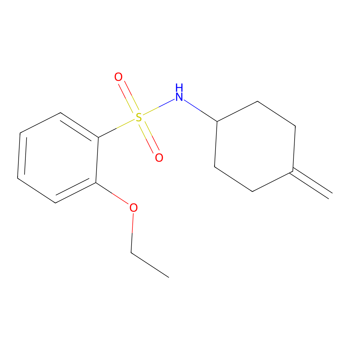 2-ethoxy-N-(4-methylidenecyclohexyl)benzene-1-sulfonamide molecular structure, CAS 2097920-08-4