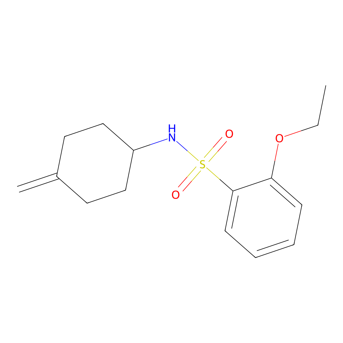 2-ethoxy-N-(4-methylidenecyclohexyl)benzene-1-sulfonamide molecular structure, CAS 2097920-08-4