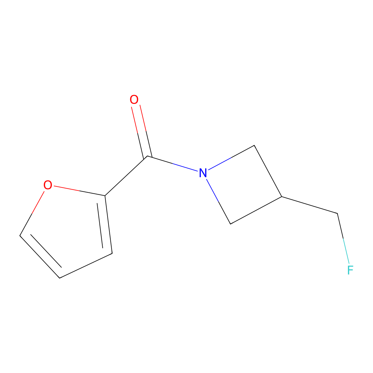 (3-(Fluoromethyl)azetidin-1-yl)(furan-2-yl)methanone molecular structure, CAS 2097920-31-3
