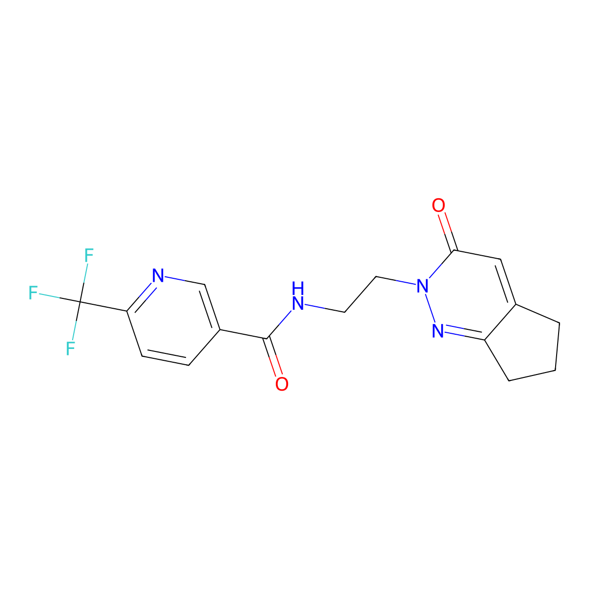 N-(2-(3-oxo-3,5,6,7-tetrahydro-2H-cyclopenta[c]pyridazin-2-yl)ethyl)-6-(trifluoromethyl)nicotinamide molecular structure, CAS 2097920-39-1