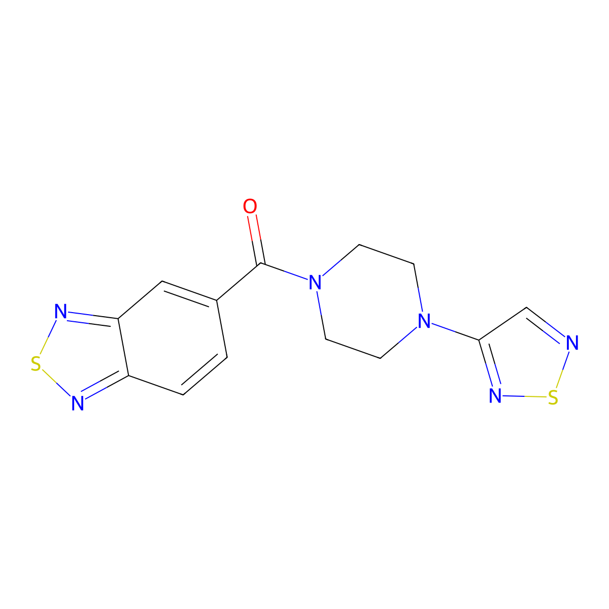 5-[4-(1,2,5-Thiadiazol-3-yl)piperazine-1-carbonyl]-2,1,3-benzothiadiazole molecular structure, CAS 2097920-76-6
