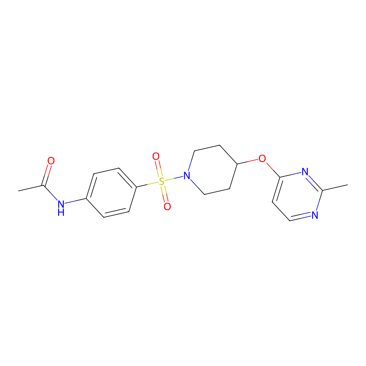 N-[4-({4-[(2-methylpyrimidin-4-yl)oxy]piperidin-1-yl}sulfonyl)phenyl]acetamide molecular structure, CAS 2097920-88-0