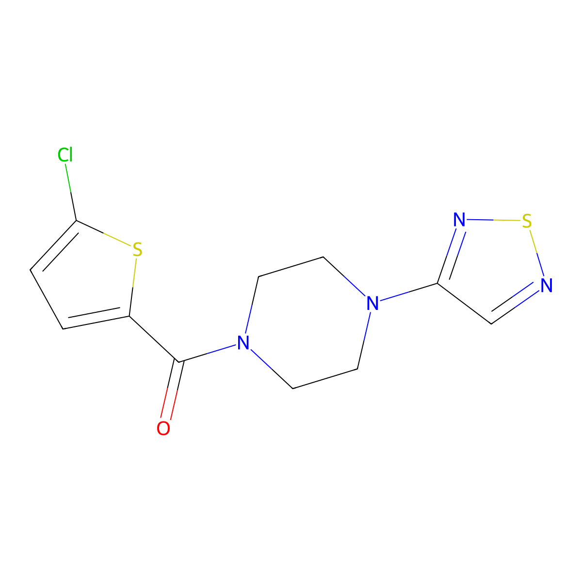 1-(5-Chlorothiophene-2-carbonyl)-4-(1,2,5-thiadiazol-3-yl)piperazine molecular structure, CAS 2097921-46-3