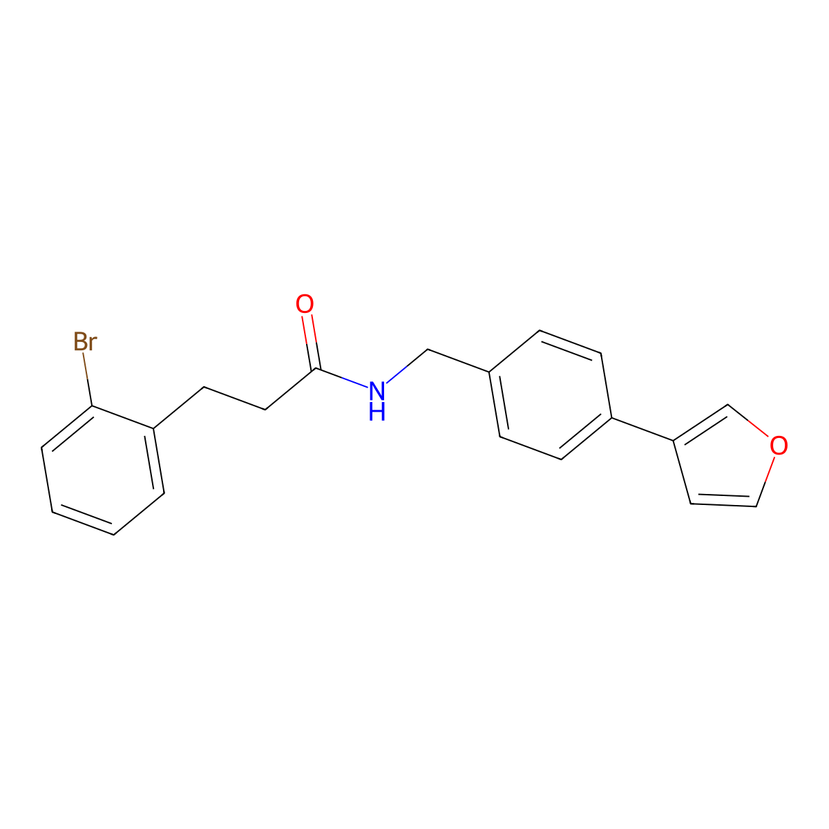 3-(2-bromophenyl)-N-{[4-(furan-3-yl)phenyl]methyl}propanamide molecular structure, CAS 2097921-54-3