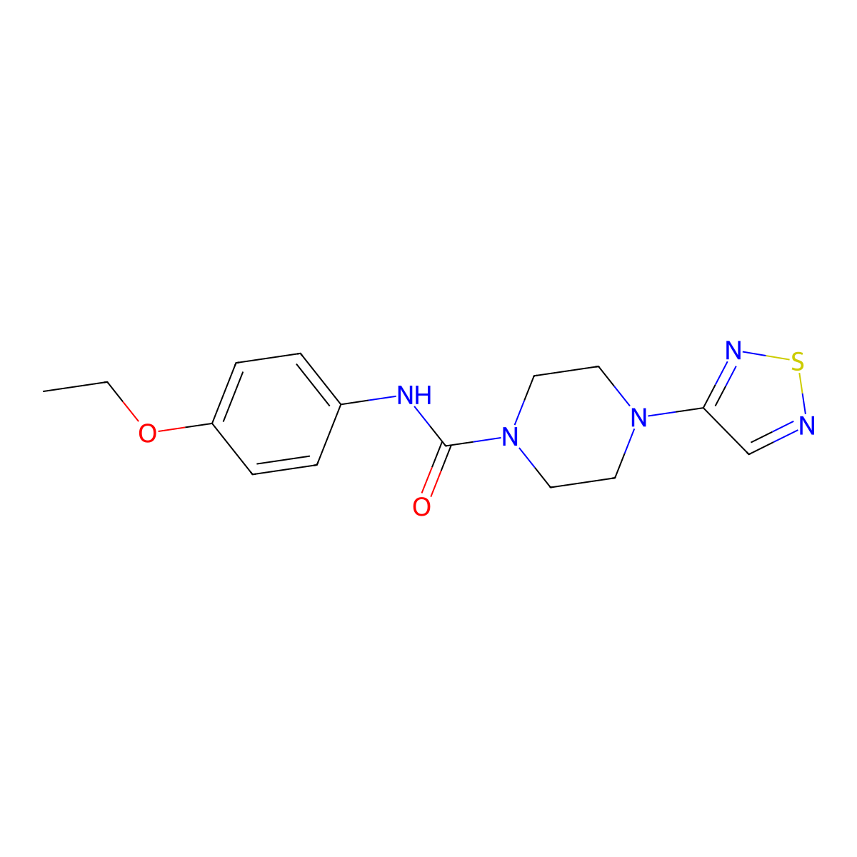 N-(4-ethoxyphenyl)-4-(1,2,5-thiadiazol-3-yl)piperazine-1-carboxamide molecular structure, CAS 2097921-75-8