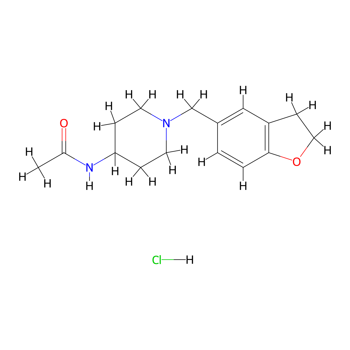 N-{1-[(2,3-dihydro-1-benzofuran-5-yl)methyl]piperidin-4-yl}acetamide hydrochloride molecular structure, CAS 2097921-83-8