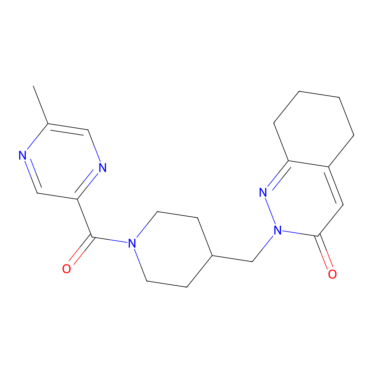 2-{[1-(5-Methylpyrazine-2-carbonyl)piperidin-4-yl]methyl}-2,3,5,6,7,8-hexahydrocinnolin-3-one molecular structure, CAS 2097922-03-5