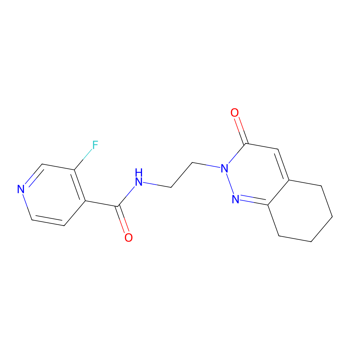 3-fluoro-N-(2-(3-oxo-5,6,7,8-tetrahydrocinnolin-2(3H)-yl)ethyl)isonicotinamide molecular structure, CAS 2097922-72-8