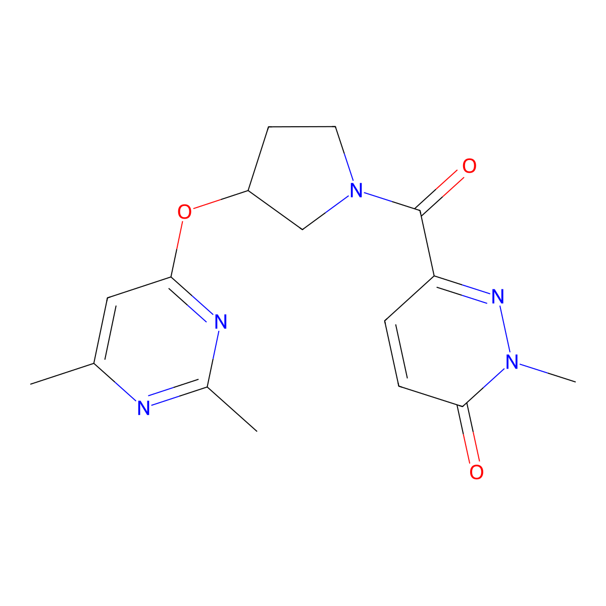 6-{3-[(2,6-Dimethylpyrimidin-4-yl)oxy]pyrrolidine-1-carbonyl}-2-methyl-2,3-dihydropyridazin-3-one molecular structure, CAS 2097922-97-7