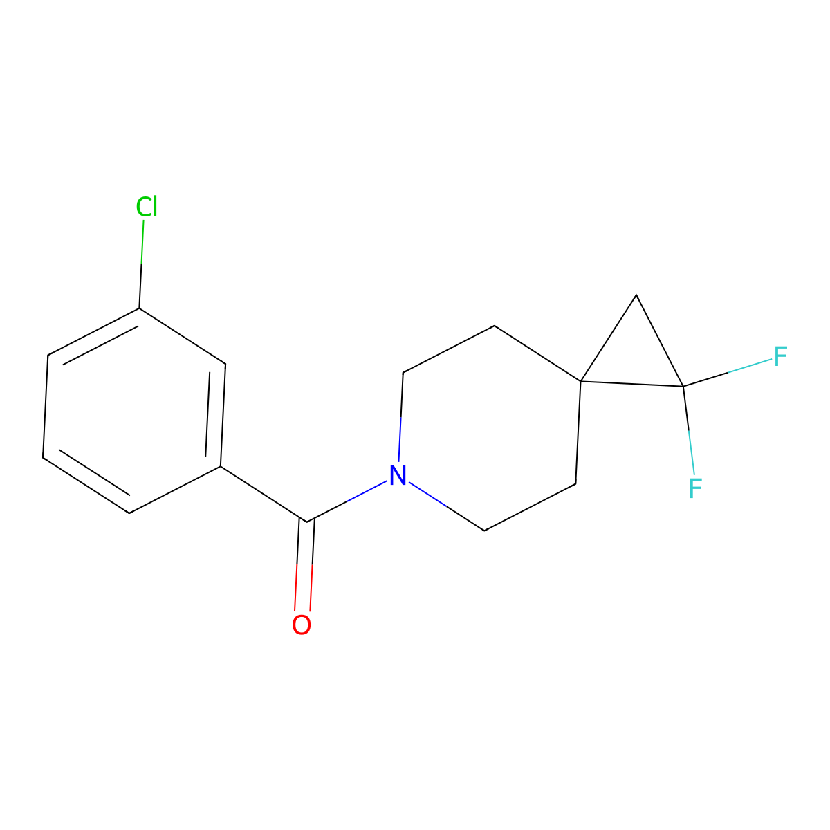 6-(3-Chlorobenzoyl)-1,1-difluoro-6-azaspiro[2.5]octane molecular structure, CAS 2097923-16-3