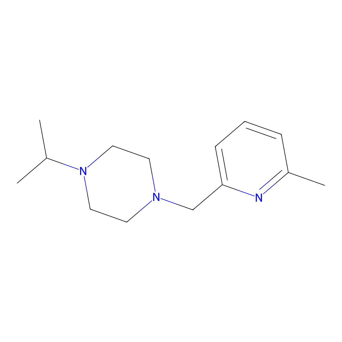 1-[(6-Methylpyridin-2-yl)methyl]-4-(propan-2-yl)piperazine molecular structure, CAS 2097923-30-1