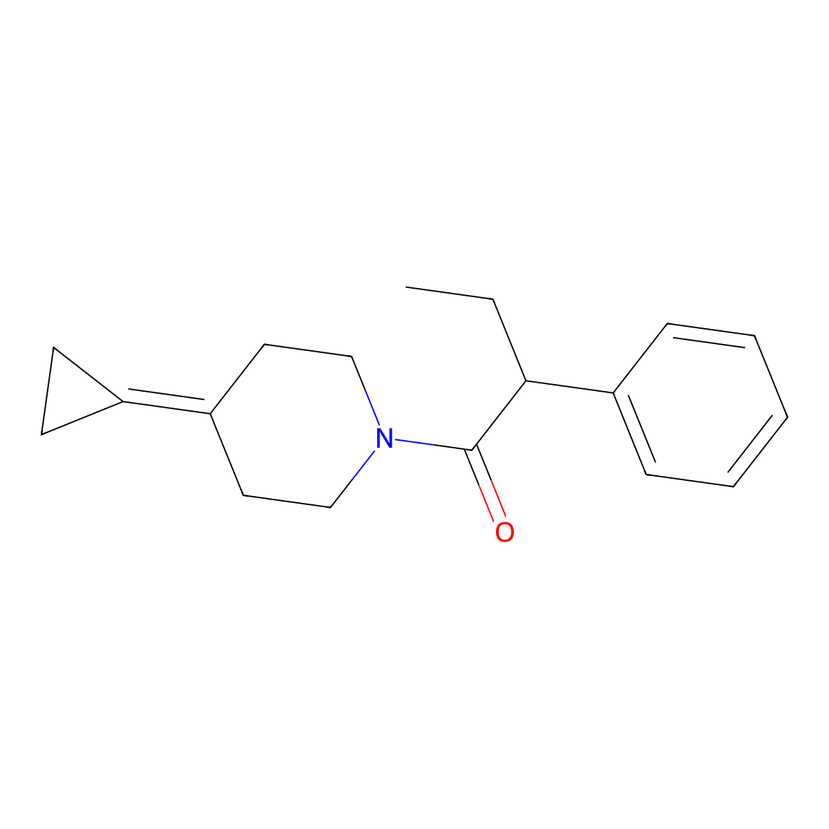 1-(4-Cyclopropylidenepiperidin-1-yl)-2-phenylbutan-1-one molecular structure, CAS 2097923-35-6