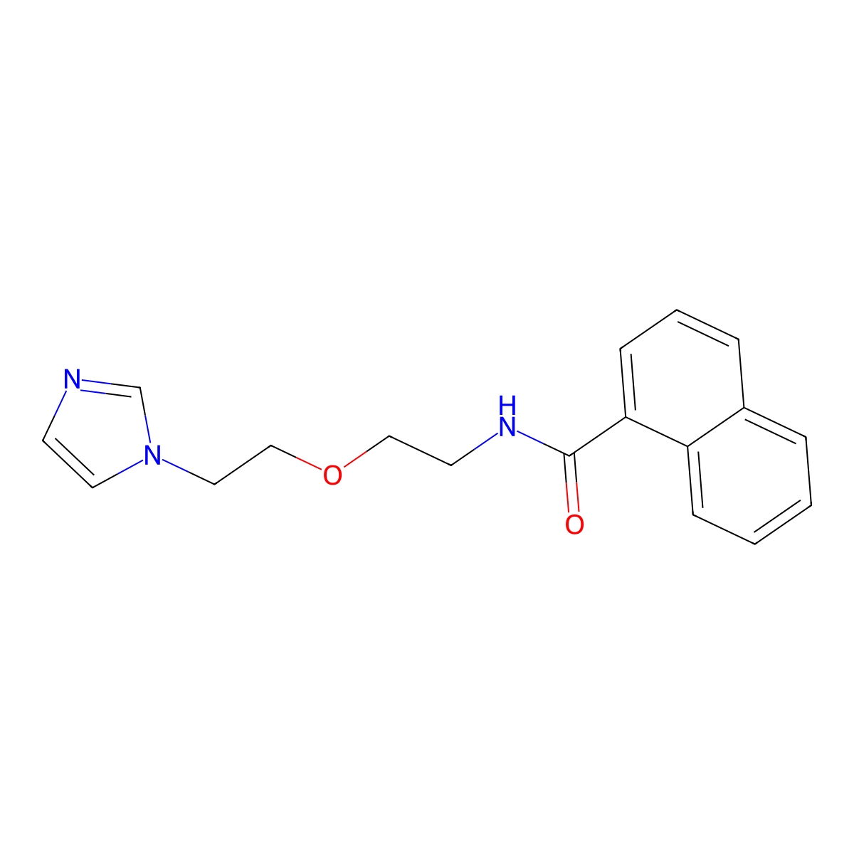 N-{2-[2-(1H-imidazol-1-yl)ethoxy]ethyl}naphthalene-1-carboxamide molecular structure, CAS 2097923-49-2