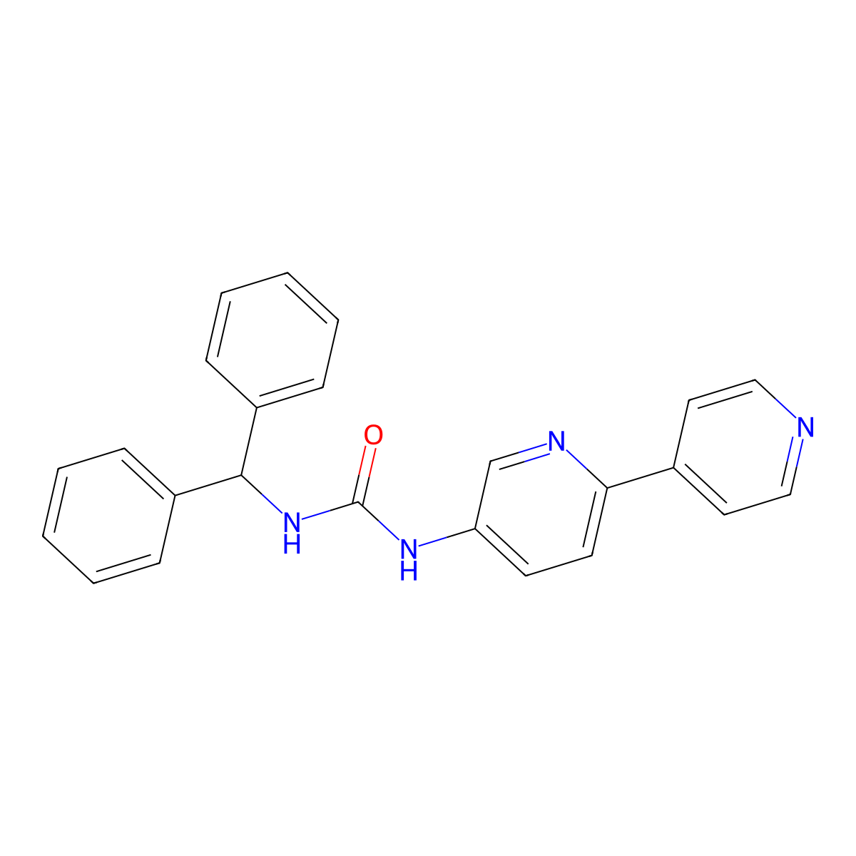 3-{[2,4'-Bipyridine]-5-yl}-1-(diphenylmethyl)urea molecular structure, CAS 2097923-60-7