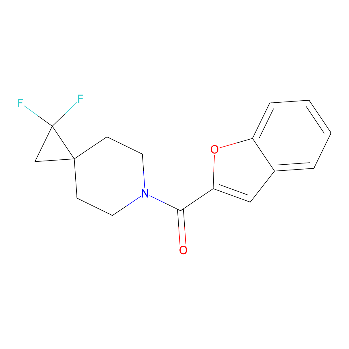6-(1-Benzofuran-2-carbonyl)-1,1-difluoro-6-azaspiro[2.5]octane molecular structure, CAS 2097923-63-0