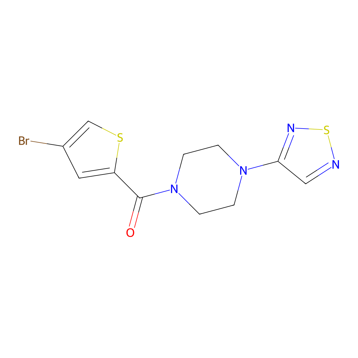 1-(4-Bromothiophene-2-carbonyl)-4-(1,2,5-thiadiazol-3-yl)piperazine molecular structure, CAS 2097923-74-3