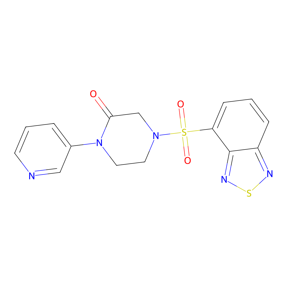 4-(2,1,3-Benzothiadiazole-4-sulfonyl)-1-(pyridin-3-yl)piperazin-2-one molecular structure, CAS 2097923-96-9