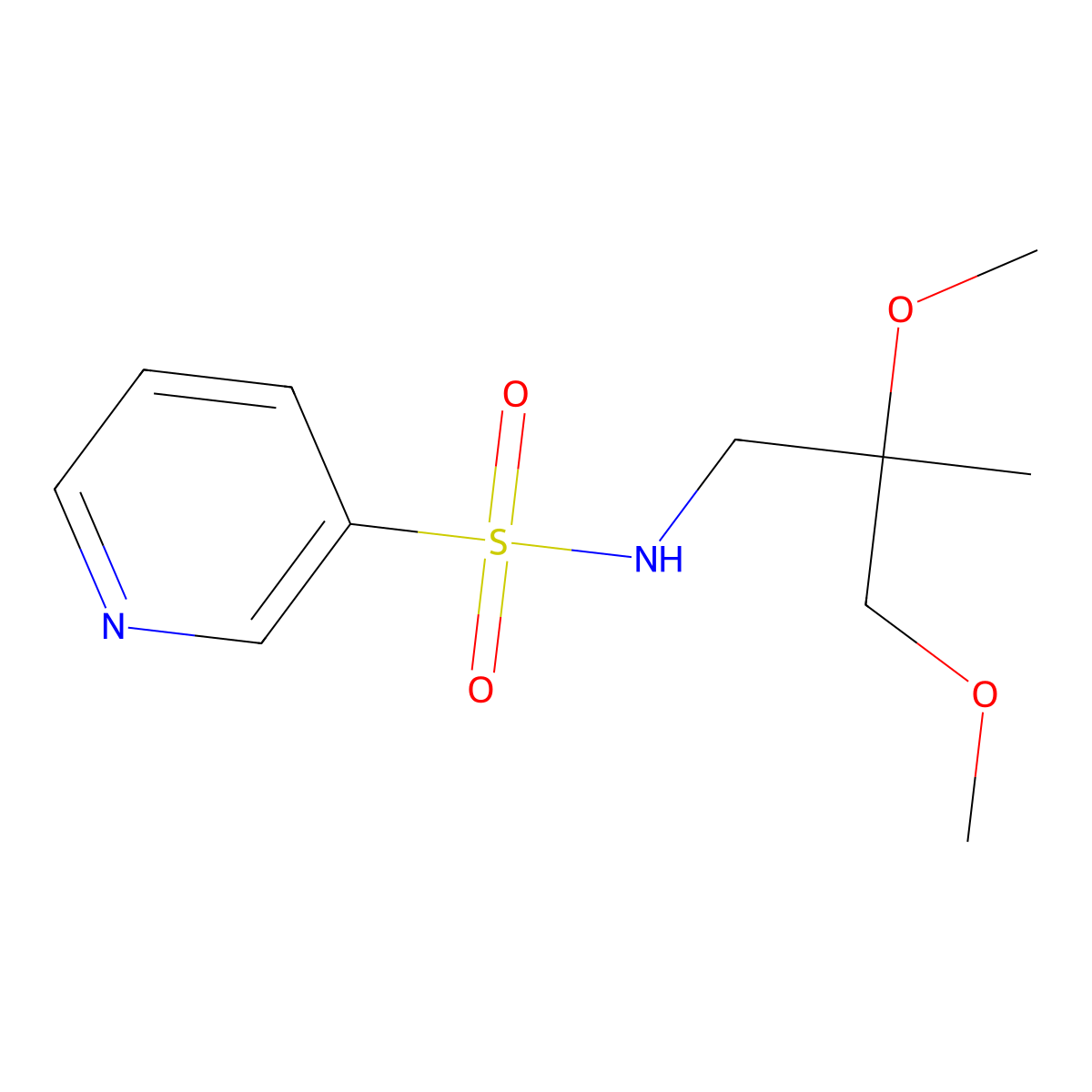 N-(2,3-dimethoxy-2-methylpropyl)pyridine-3-sulfonamide molecular structure, CAS 2097924-02-0