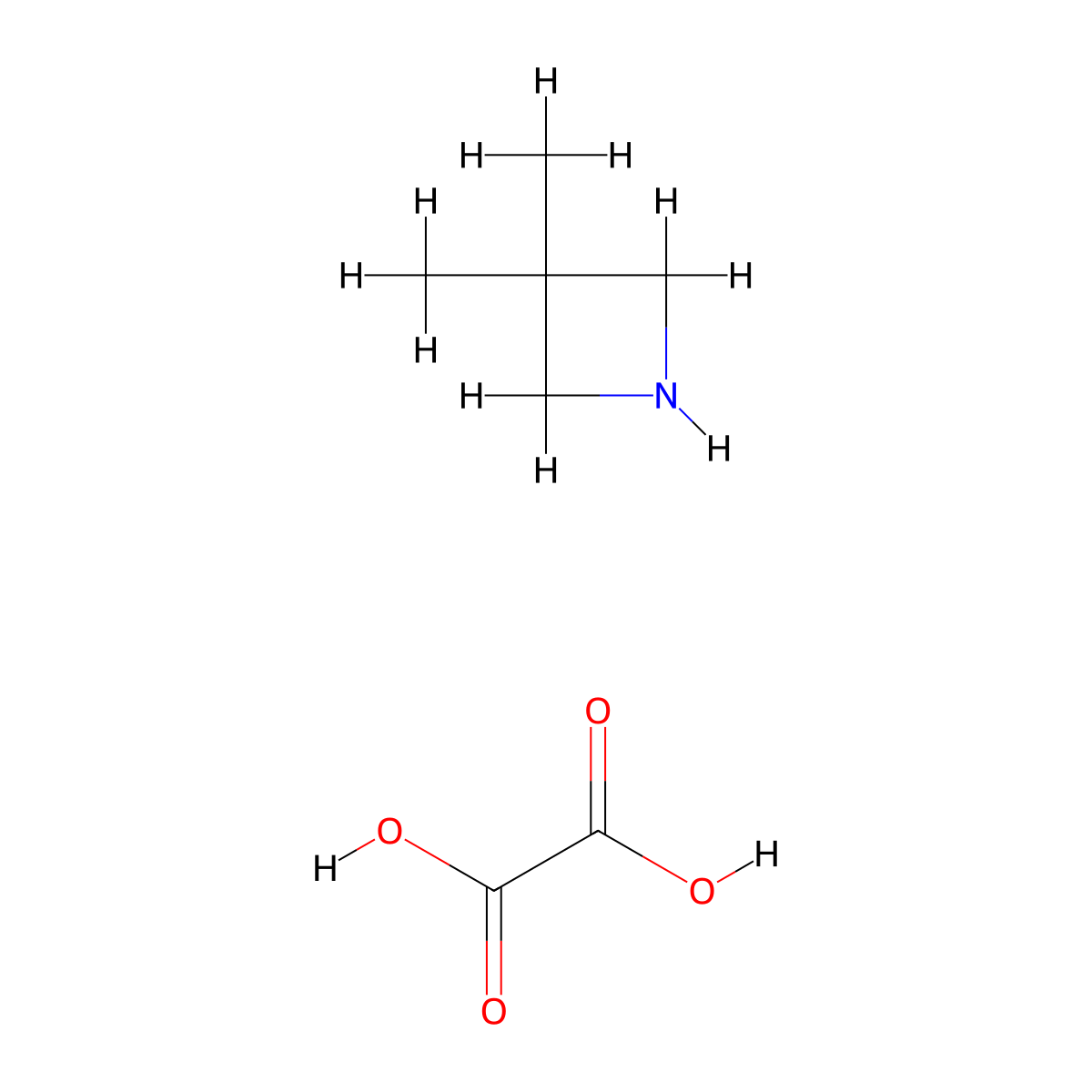3,3-Dimethylazetidine; oxalic acid molecular structure, CAS 2097924-40-6