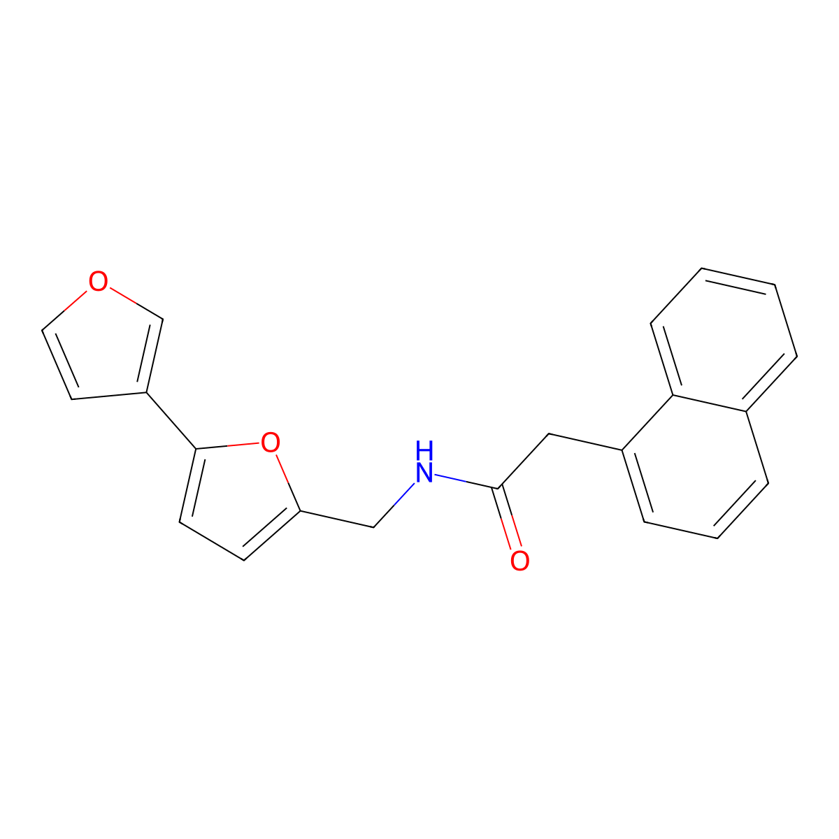 N-({[2,3'-bifuran]-5-yl}methyl)-2-(naphthalen-1-yl)acetamide molecular structure, CAS 2097924-69-9