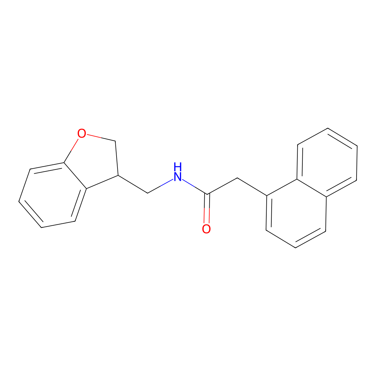 N-[(2,3-dihydro-1-benzofuran-3-yl)methyl]-2-(naphthalen-1-yl)acetamide molecular structure, CAS 2097924-80-4