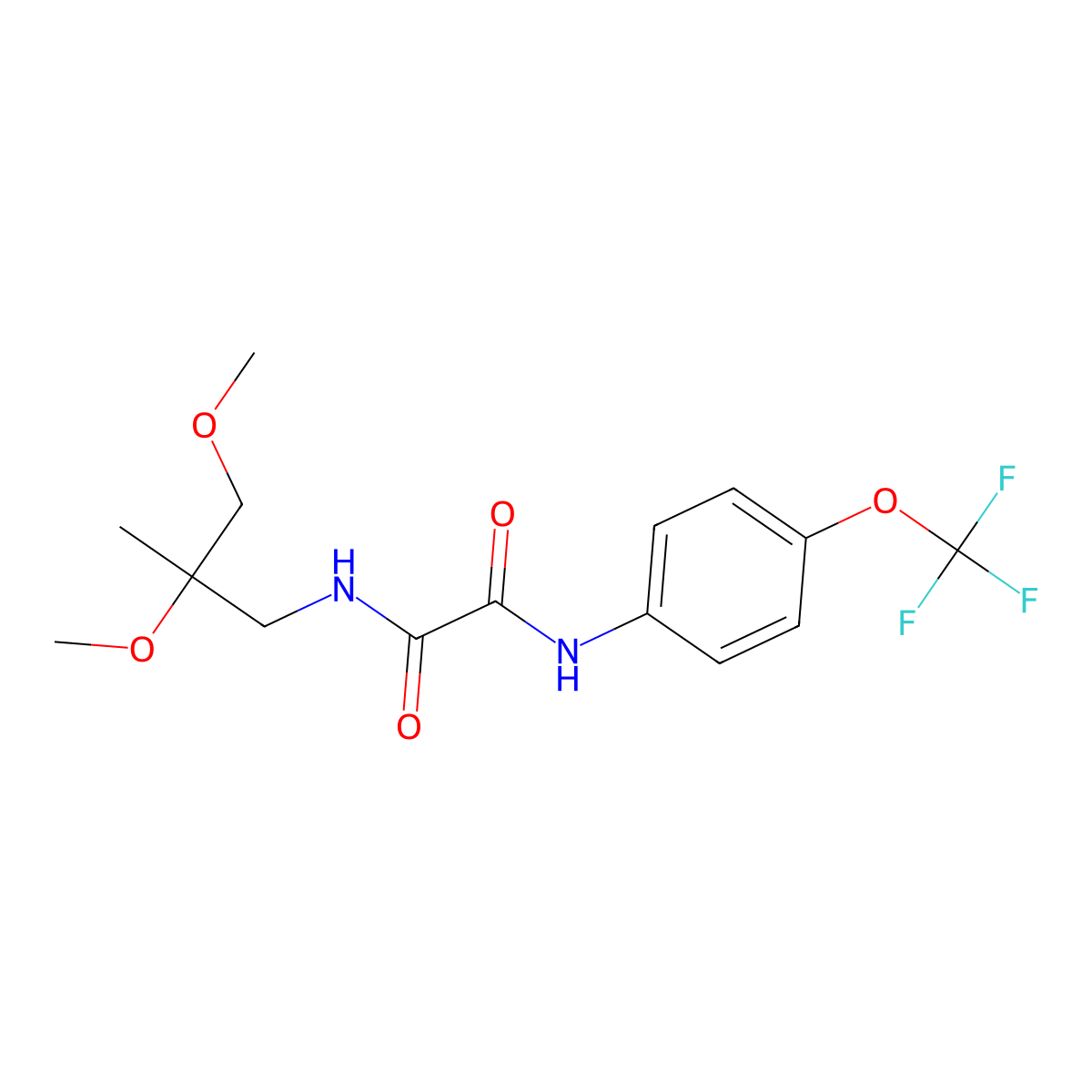 N-(2,3-dimethoxy-2-methylpropyl)-N'-[4-(trifluoromethoxy)phenyl]ethanediamide molecular structure, CAS 2097925-46-5