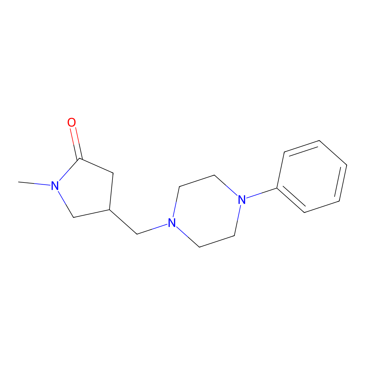 1-Methyl-4-[(4-phenylpiperazin-1-yl)methyl]pyrrolidin-2-one molecular structure, CAS 2097925-89-6