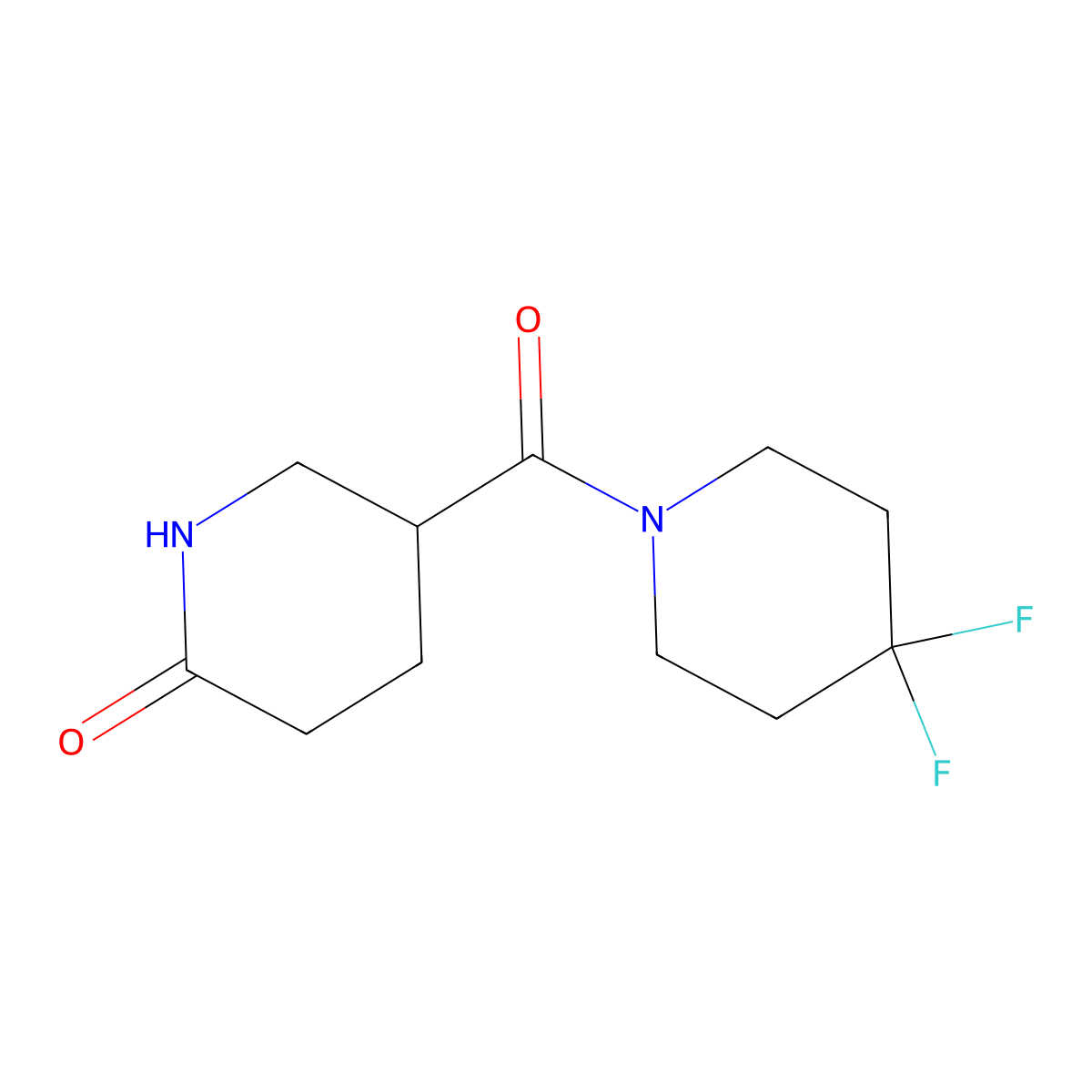 5-(4,4-Difluoropiperidine-1-carbonyl)piperidin-2-one molecular structure, CAS 2097925-96-5