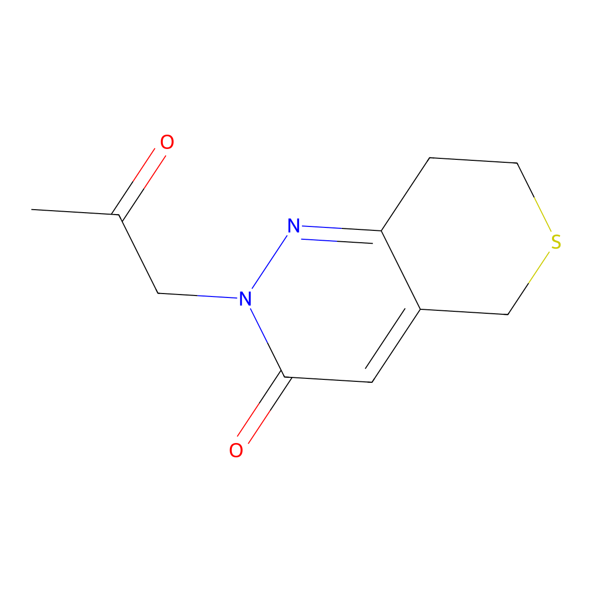 2-(2-oxopropyl)-2H,3H,5H,7H,8H-thiopyrano[4,3-c]pyridazin-3-one molecular structure, CAS 2097926-03-7