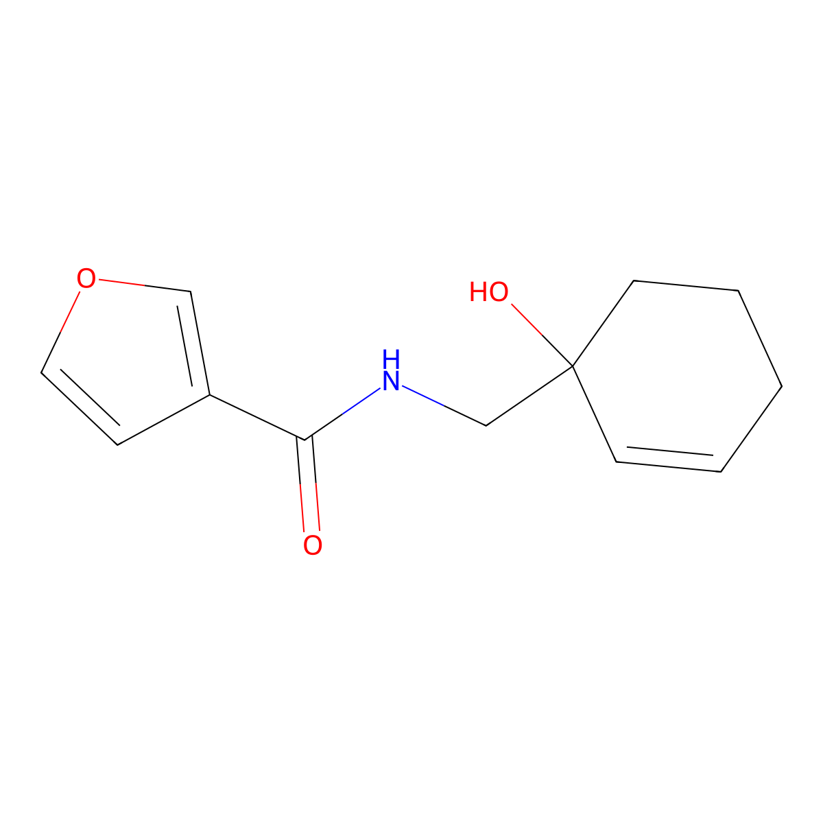 N-[(1-hydroxycyclohex-2-en-1-yl)methyl]furan-3-carboxamide molecular structure, CAS 2097926-12-8