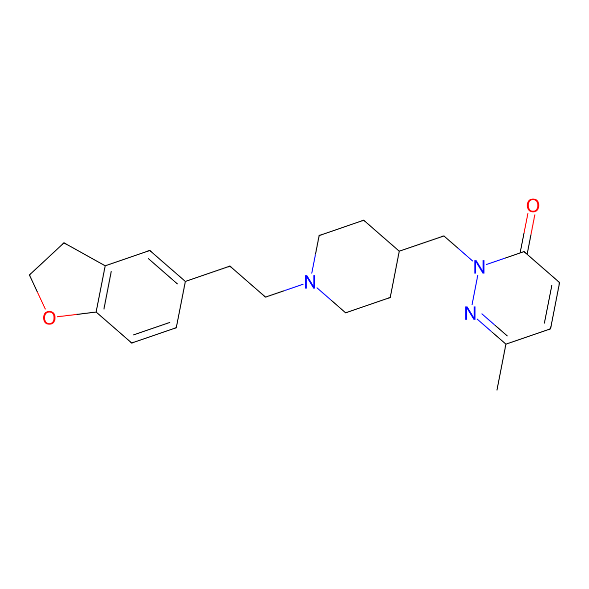 2-({1-[2-(2,3-Dihydro-1-benzofuran-5-yl)ethyl]piperidin-4-yl}methyl)-6-methyl-2,3-dihydropyridazin-3-one molecular structure, CAS 2097926-14-0