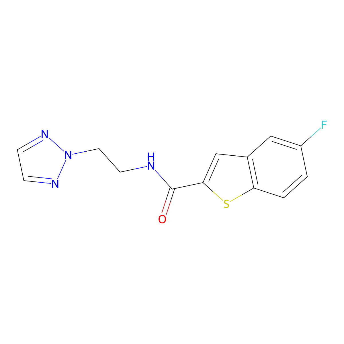 N-(2-(2H-1,2,3-triazol-2-yl)ethyl)-5-fluorobenzo[b]thiophene-2-carboxamide molecular structure, CAS 2097926-36-6