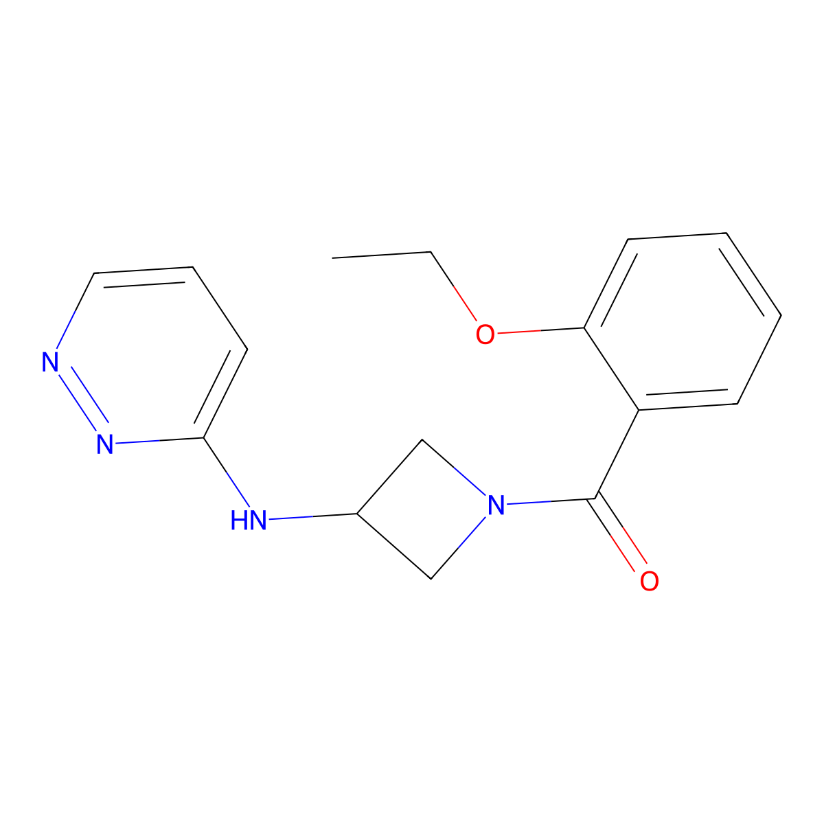 N-[1-(2-ethoxybenzoyl)azetidin-3-yl]pyridazin-3-amine molecular structure, CAS 2097926-51-5