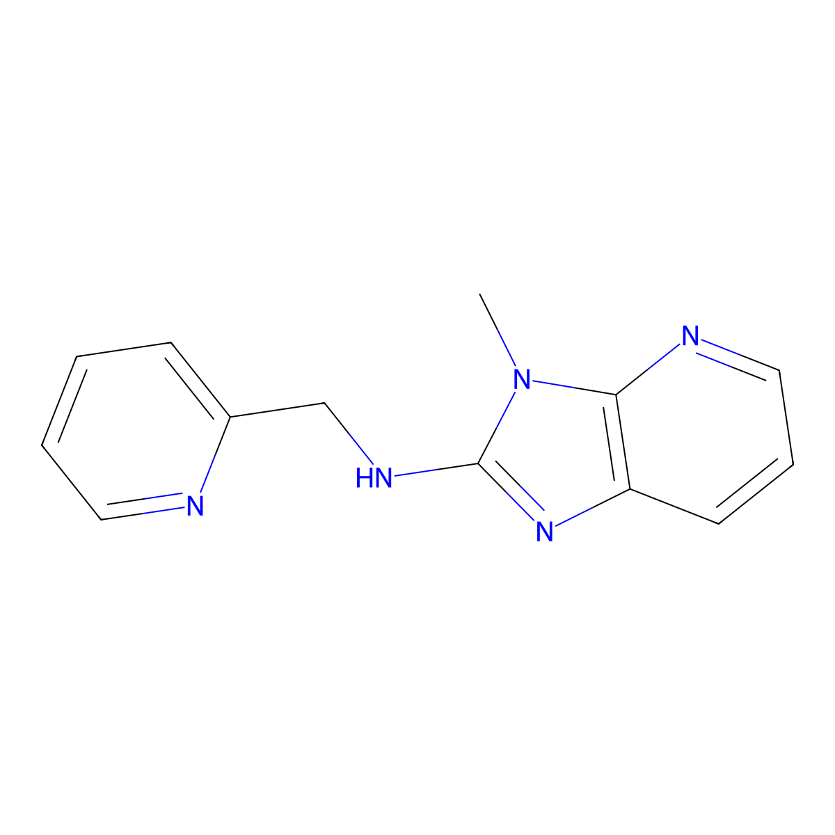 3-methyl-N-[(pyridin-2-yl)methyl]-3H-imidazo[4,5-b]pyridin-2-amine molecular structure, CAS 2097926-99-1