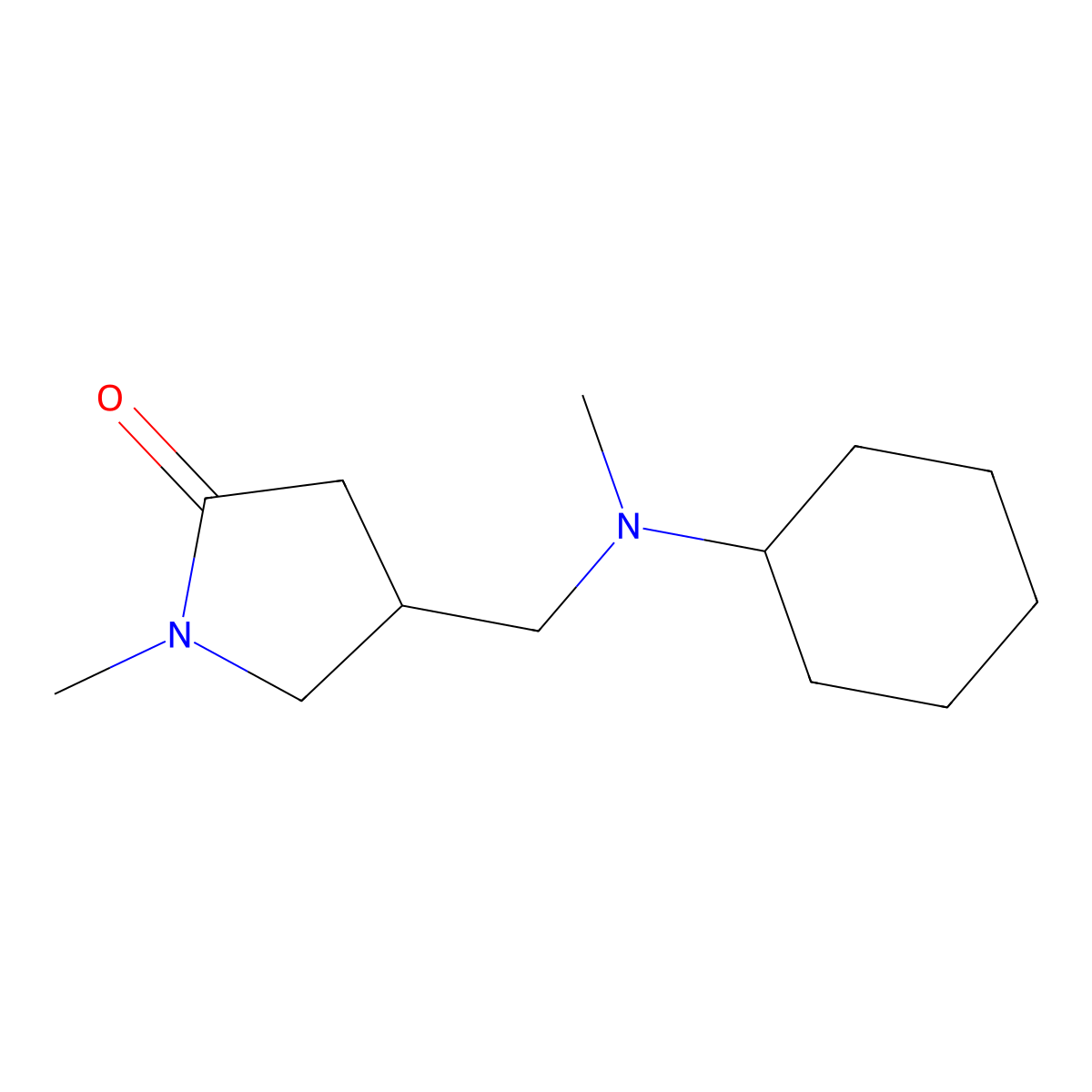 4-((Cyclohexyl(methyl)amino)methyl)-1-methylpyrrolidin-2-one molecular structure, CAS 2097927-04-1