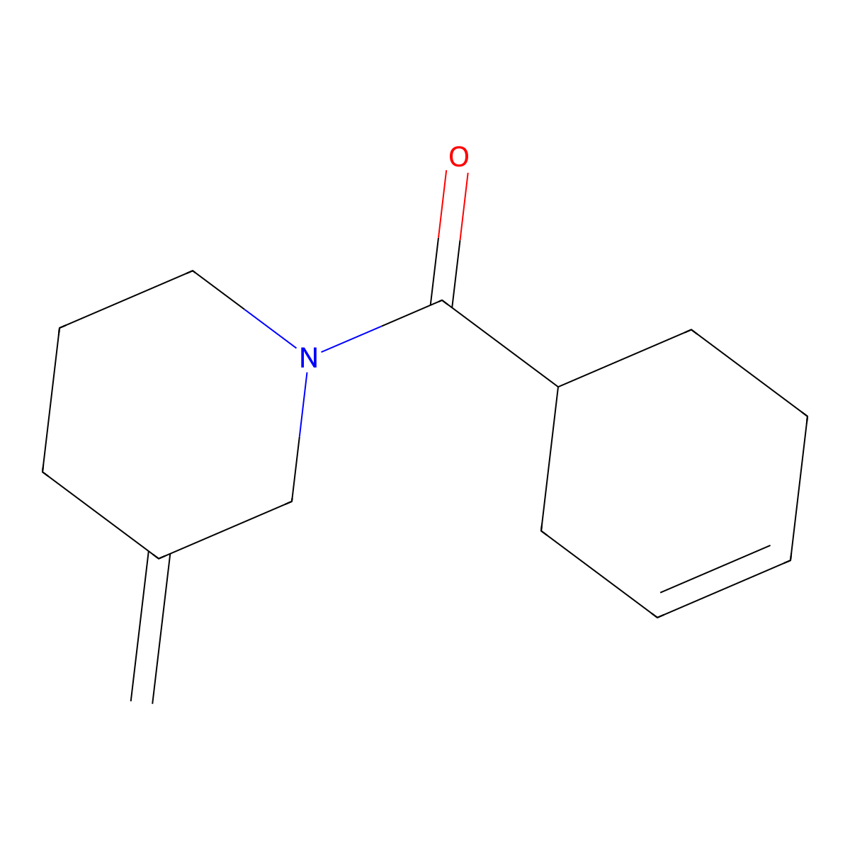 1-(Cyclohex-3-ene-1-carbonyl)-3-methylidenepiperidine molecular structure, CAS 2097927-52-9
