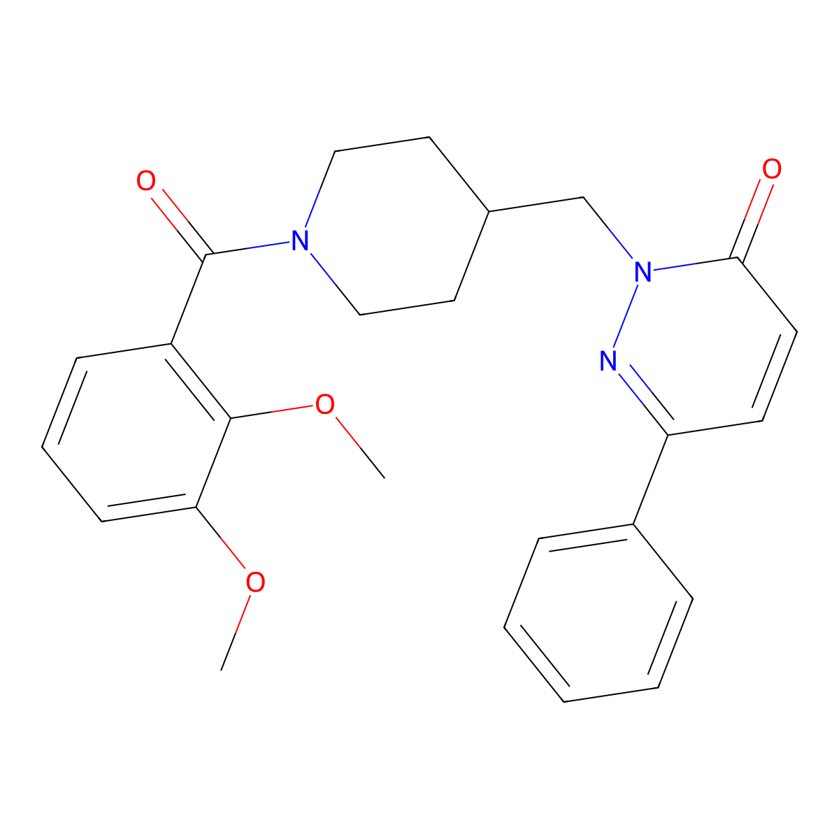 2-{[1-(2,3-Dimethoxybenzoyl)piperidin-4-yl]methyl}-6-phenyl-2,3-dihydropyridazin-3-one molecular structure, CAS 2097927-59-6