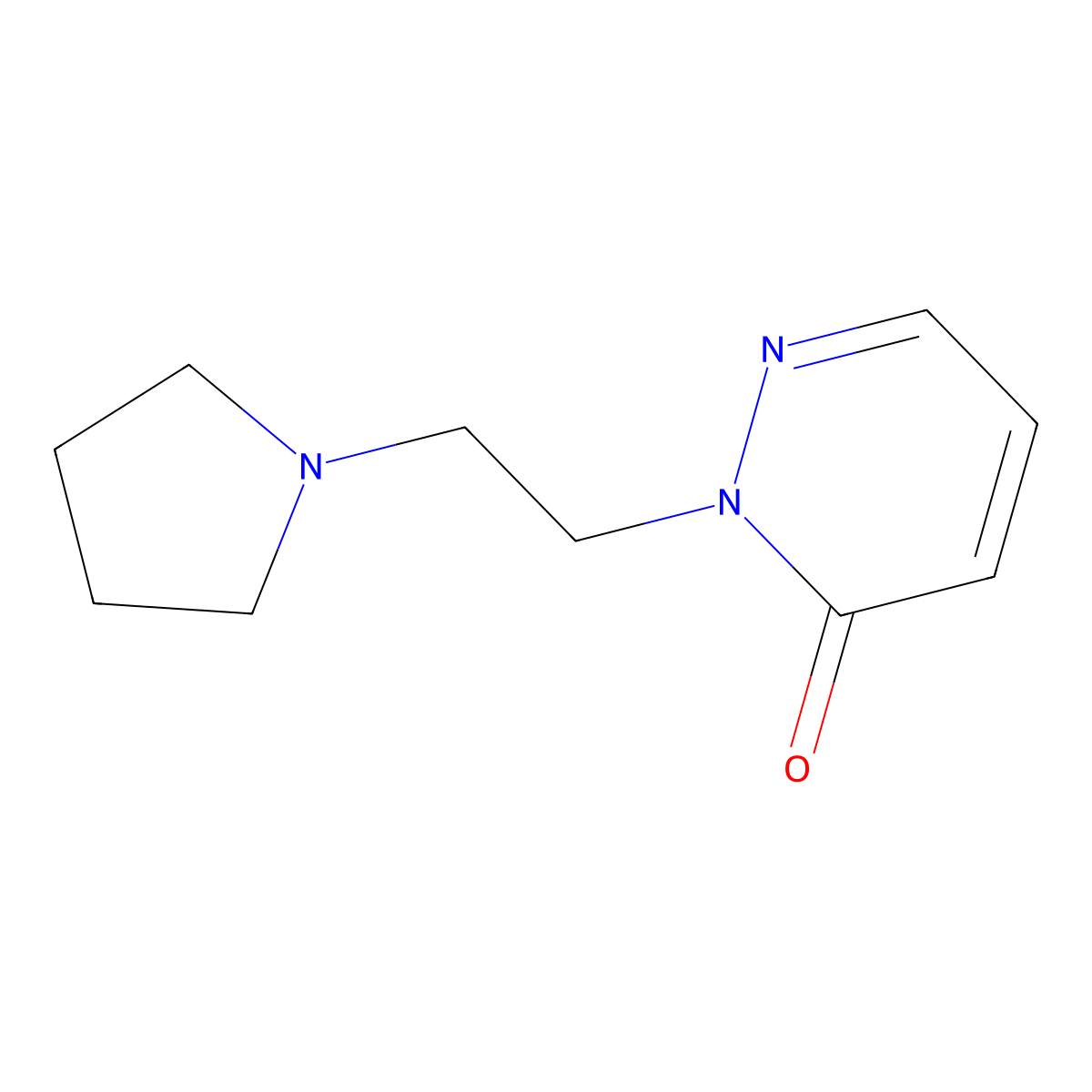 2-[2-(Pyrrolidin-1-yl)ethyl]-2,3-dihydropyridazin-3-one molecular structure, CAS 2097928-13-5