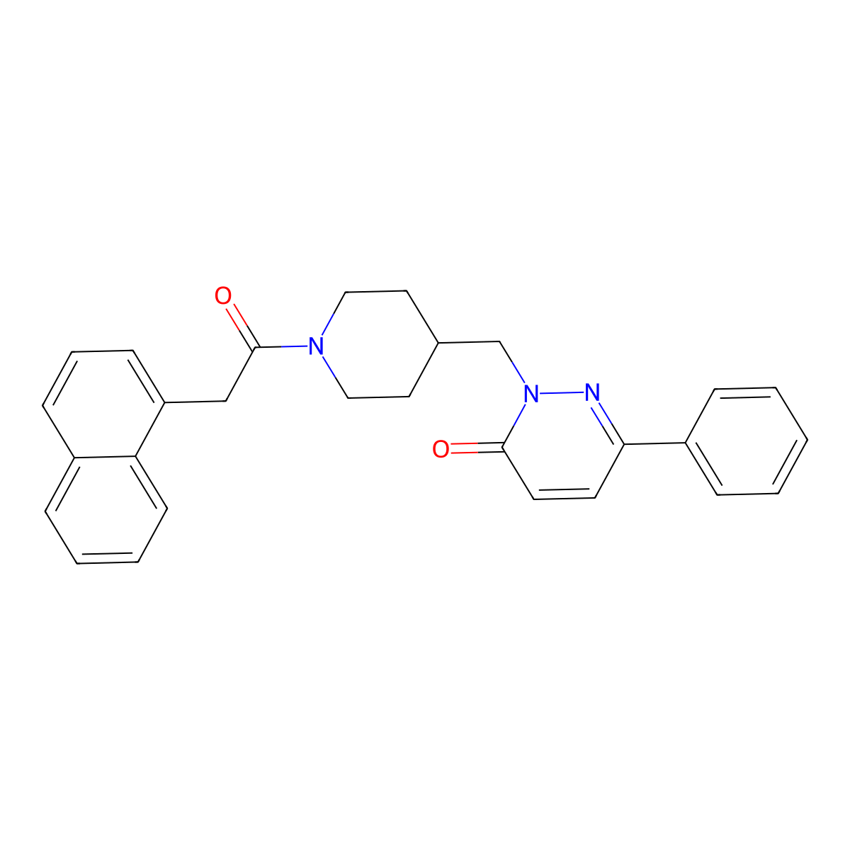 2-({1-[2-(Naphthalen-1-yl)acetyl]piperidin-4-yl}methyl)-6-phenyl-2,3-dihydropyridazin-3-one molecular structure, CAS 2097928-69-1