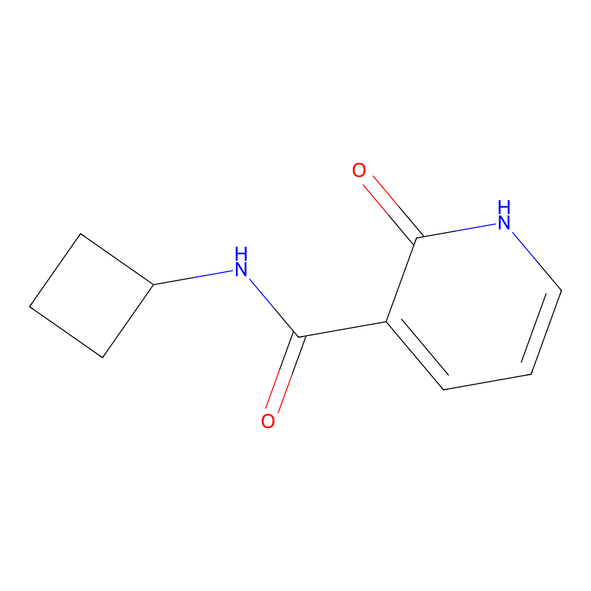 N-cyclobutyl-2-oxo-1,2-dihydropyridine-3-carboxamide molecular structure, CAS 2097928-75-9