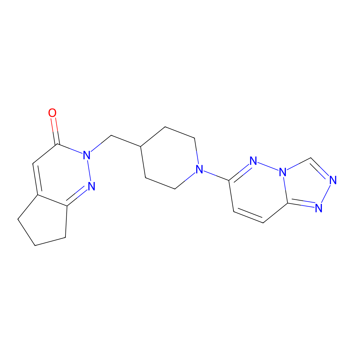 2-[(1-{[1,2,4]triazolo[4,3-b]pyridazin-6-yl}piperidin-4-yl)methyl]-2H,3H,5H,6H,7H-cyclopenta[c]pyridazin-3-one molecular structure, CAS 2097928-98-6