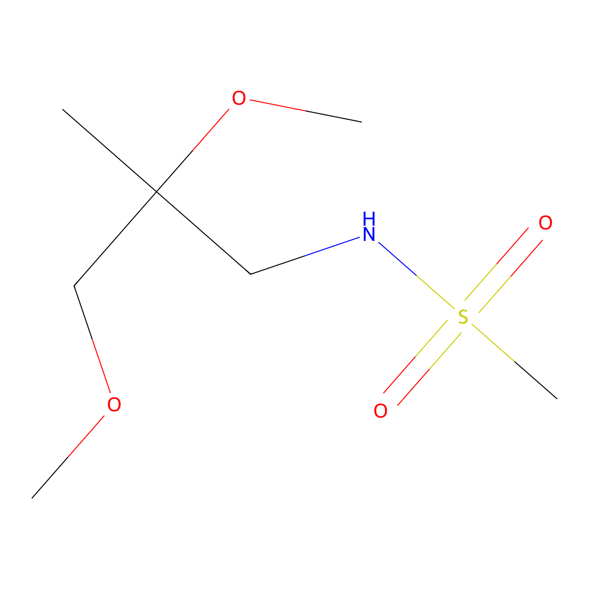 N-(2,3-dimethoxy-2-methylpropyl)methanesulfonamide molecular structure, CAS 2097929-08-1