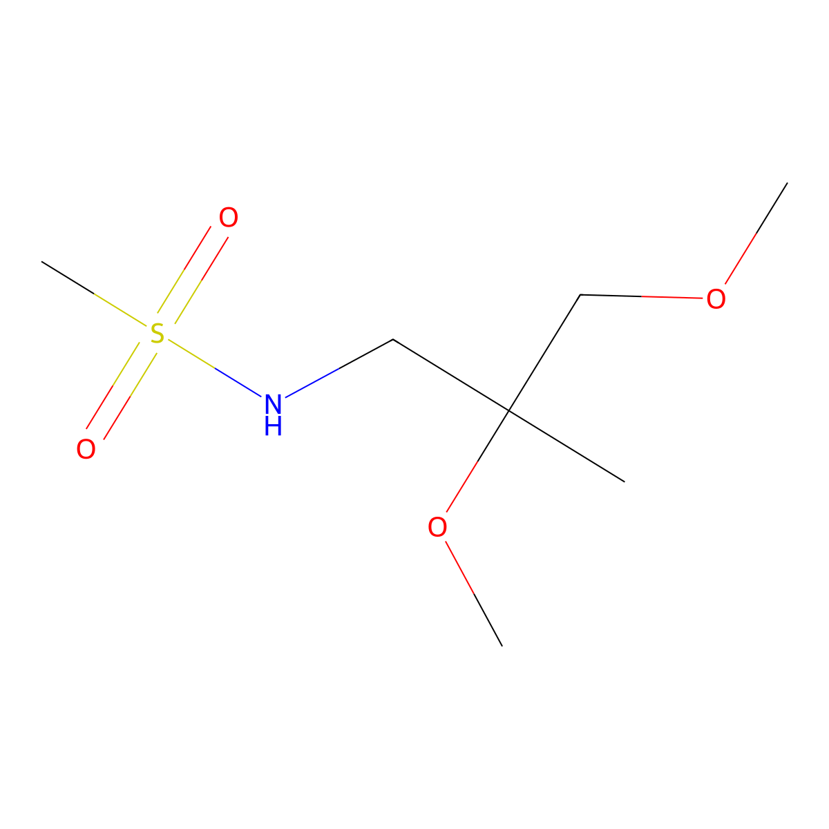 N-(2,3-dimethoxy-2-methylpropyl)methanesulfonamide molecular structure, CAS 2097929-08-1